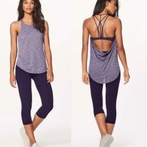 Lululemon Raise the Barre Tank in Heathered Purple Viola